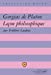 Image du vendeur pour gorgias de platon ; lecon philosophique" [FRENCH LANGUAGE - Soft Cover ] mis en vente par booksXpress