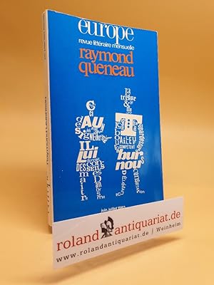 Bild des Verkufers fr Europe. Revue littraire mensuelle. Raymond Queneau. zum Verkauf von Roland Antiquariat UG haftungsbeschrnkt