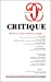 Image du vendeur pour Revue Critique 814 [FRENCH LANGUAGE - Soft Cover ] mis en vente par booksXpress