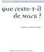 Imagen del vendedor de Que reste-t-il de Marx. ? [FRENCH LANGUAGE - Soft Cover ] a la venta por booksXpress