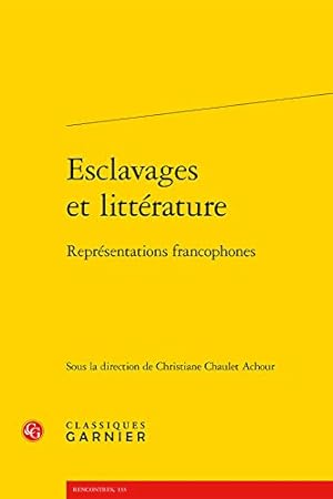 Bild des Verkufers fr Esclavages Et Litterature: Representations Francophones (Rencontres) (French Edition) [FRENCH LANGUAGE - Soft Cover ] zum Verkauf von booksXpress