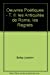 Seller image for Oeuvres Poetiques - Tome II: Les Antiquites de Rome, Les Regrets (Societe Des Textes Francais Modernes) (French Edition) [FRENCH LANGUAGE - Soft Cover ] for sale by booksXpress