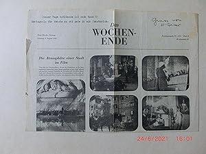 "Tag in München 1943" von Hans Carossa. Neue Zürcher Zeitung. Sonntag, 4. August 1946. Sonntagaus...