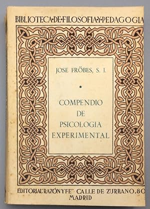 Imagen del vendedor de Compendio de Psicologa Experimental a la venta por Els llibres de la Vallrovira