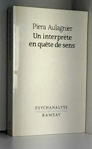 Seller image for Un interprete en quete de sens for sale by librairie philippe arnaiz