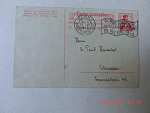 Handschriftliche Postkarte an Paul Henschel, Weimar, Cranachstr. 46. Mit Poststempel vom 17.VI.19...