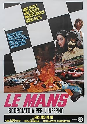 "LE MANS SCORCIATOIA PER L'INFERNO" Réalisé par Osvaldo CIVIRANI en 1970 avec Lang JEFFRIES, Erna...