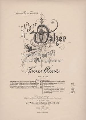 Seller image for Kleiner Walzer fr Pianoforte. An meine Tochter Teresita. for sale by Musikantiquariat Marion Neugebauer