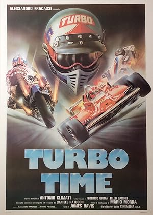 "TURBO TIME" Réalisé par James DAVIS en 1983 Affiche italienne originale entoilée / Offset Enzo S...