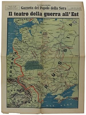 IL TEATRO DELLA GUERRA ALL'EST - Gazzetta del Popolo della Sera, 12/13 luglio 1941.: