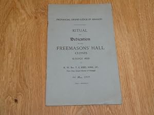 Immagine del venditore per Provincial Grand Lodge of Down Ritual to be Used in the Dedication of a Freemason's Hall Approved By the R. W. Deputy Grand Master of Ireland 5th June, 1935 venduto da Dublin Bookbrowsers