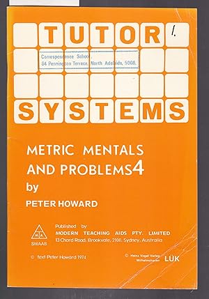 Tutor Systems : Metric Mentals and Problems 4 : For Use with Tutor Systems 24 Tile Pattern Board