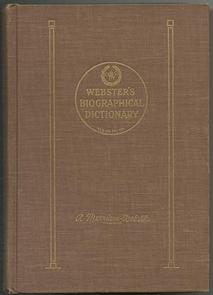 Bild des Verkufers fr Webster's Biographical Dictionary zum Verkauf von Between the Covers-Rare Books, Inc. ABAA