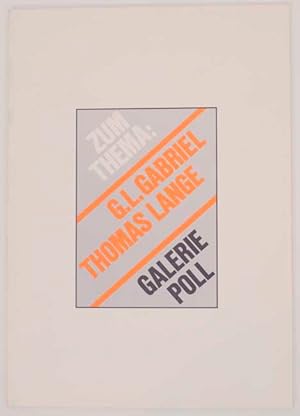 Imagen del vendedor de Zume Thema: G.L. Gabriel, Thomas Lange a la venta por Jeff Hirsch Books, ABAA