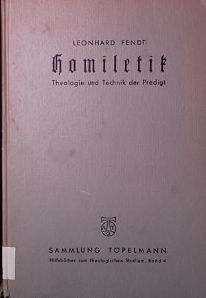 Bild des Verkufers fr Homiletik. zum Verkauf von Antiquariat Bookfarm