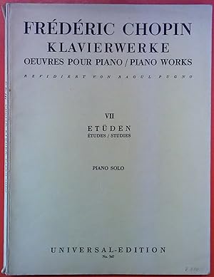 Bild des Verkufers fr Frederic Chopin . Klavierwerke VII Etden Piano Solo No 347 zum Verkauf von biblion2