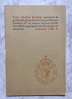 The Irish Book - Volume I, Number 4, Spring 1962.