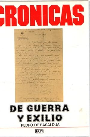 Imagen del vendedor de Crnicas de guerra y exilio . a la venta por Librera Astarloa