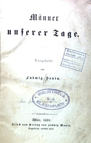 Bild des Verkufers fr Mnner unserer Tage; zum Verkauf von books4less (Versandantiquariat Petra Gros GmbH & Co. KG)