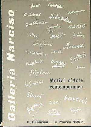 Imagen del vendedor de Motivi d'arte contemporanea. Mostra 1967 a la venta por Librodifaccia