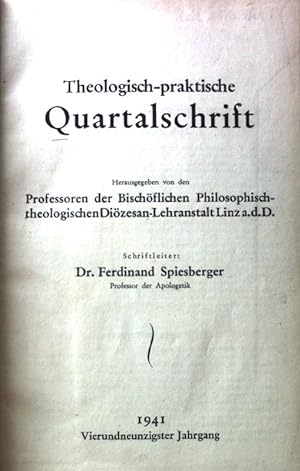 Bild des Verkufers fr Theologisch-praktische Quartalschrift; 94. Jahrgang; zum Verkauf von books4less (Versandantiquariat Petra Gros GmbH & Co. KG)