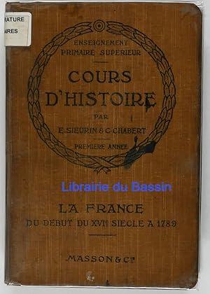 Imagen del vendedor de Histoire de France depuis le dbut du XVIe sicle jusqu'en 1789 a la venta por Librairie du Bassin