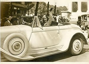 "RALLYE AUTOMOBILE FÉMININ PARIS-DEAUVILLE 1931" Photo de presse originale G. DEVRED Agence ROL P...