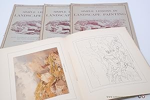 Image du vendeur pour Vere Foster's Water-Colour Series. Simple lessons in landscape painting. (In Four Parts). Eight facsimiles of original water-colour drawings and 40 vignettes after various artists. With full instruction by an experienced master. mis en vente par Emile Kerssemakers ILAB