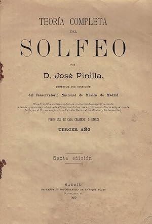 Imagen del vendedor de TEORA COMPLETA DEL SOFEO. Tercer Ao. a la venta por Librera Torren de Rueda