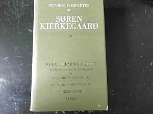 Immagine del venditore per Index terminologique: Principaux concepts de Kierkegaard T20 venduto da JLG_livres anciens et modernes