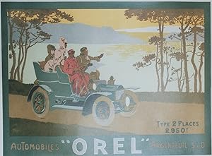 "OREL" Affiche entoilée / Ressortie offset épuisée Walter THOR vers 1910