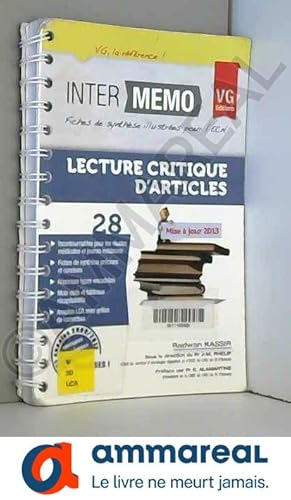 Imagen del vendedor de Lecture critique d'articles a la venta por Ammareal