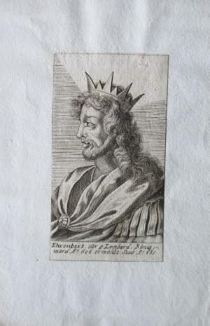 Immagine del venditore per Portrt. Brustbild im Profil nach links. Kupferstich (anonym), aufgeklebt, ca. 11 x 7 cm. venduto da Antiquariat Michael Eschmann