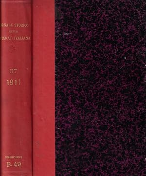 Bild des Verkufers fr Giornale storico della letteratura italiana volume LI 1908 zum Verkauf von Biblioteca di Babele