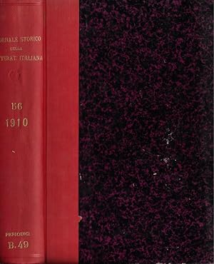 Bild des Verkufers fr Giornale storico della letteratura italiana volume LVI 1910 zum Verkauf von Biblioteca di Babele