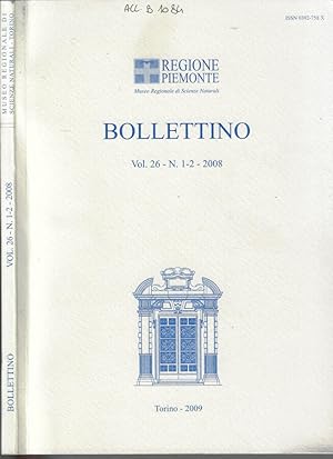 Imagen del vendedor de Bollettino del Museo Regionale di Scienze Naturali Vol. 26 N. 1-2 2008 a la venta por Biblioteca di Babele