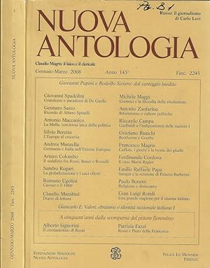 Bild des Verkufers fr Nuova antologia anno 2008 Fasc. 2245 zum Verkauf von Biblioteca di Babele