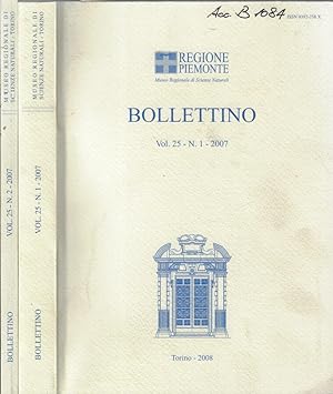 Imagen del vendedor de Bollettino del Museo Regionale di Scienze Naturali Vol. 25 N. 1-2 2007 a la venta por Biblioteca di Babele