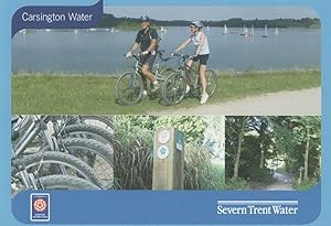 Carsington Water Severn Trent Bicycles Cyclist Advertising Postcard