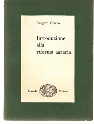 Seller image for Introduzione alla Riforma Agraria for sale by Il Salvalibro s.n.c. di Moscati Giovanni