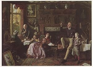 Seller image for Robert Martineau The Last Day In The Old Home Painting Postcard for sale by Postcard Finder