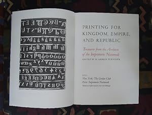 Printing for Kingdom, Empire, and Republic: Treasures from the Archives of the Imprimerie Nationa...