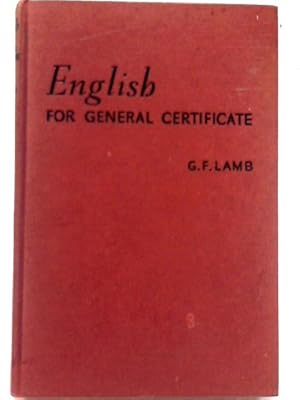 Seller image for English for General Certificate for sale by World of Rare Books