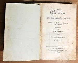 Bild des Verkufers fr Deutsche Anthologie oder Sammlung auserlesener Gedichte zur Bildung des Geistes und Herzens der Jugend. zum Verkauf von Antiquariat Peda