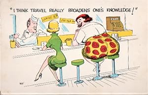 Imagen del vendedor de gag postcard I Think Travel Really Broadens a la venta por Mobyville