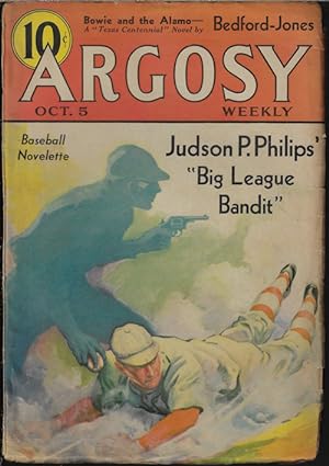 Imagen del vendedor de ARGOSY Weekly: October, Oct. 5, 1935 ("Bowie Knife"; "The Sheriff of Tonto Town") a la venta por Books from the Crypt