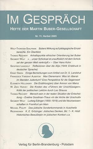 Bild des Verkufers fr Im Gesprch: Heft Nr. 11, Herbst 2005. zum Verkauf von Fundus-Online GbR Borkert Schwarz Zerfa