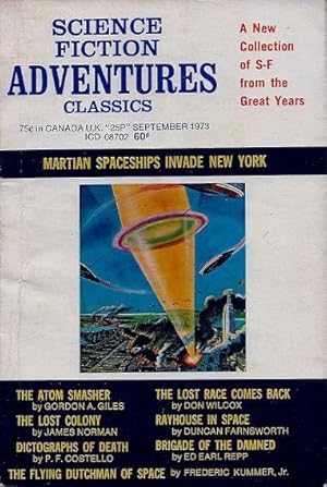 Imagen del vendedor de SCIENCE FICTION ADVENTURES CLASSICS September 1973 a la venta por Fantastic Literature Limited