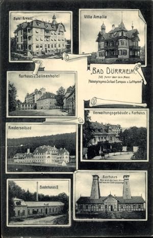 Image du vendeur pour Ansichtskarte / Postkarte Bad Drrheim Baden Wrttemberg, Villa Amalia, Hotel Kreuz, Kurhaus, Badehaus, Salinenhotel mis en vente par akpool GmbH