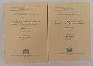 Bild des Verkufers fr Katalog der Handschriften der Universittsbibliothek Innsbruck. Teil 4: Cod. 301-400. Katalog- u. Registerband. Mit insg. 46 Abb. auf 8 Farb- u. 16 s/w-Tafeln zum Verkauf von Der Buchfreund